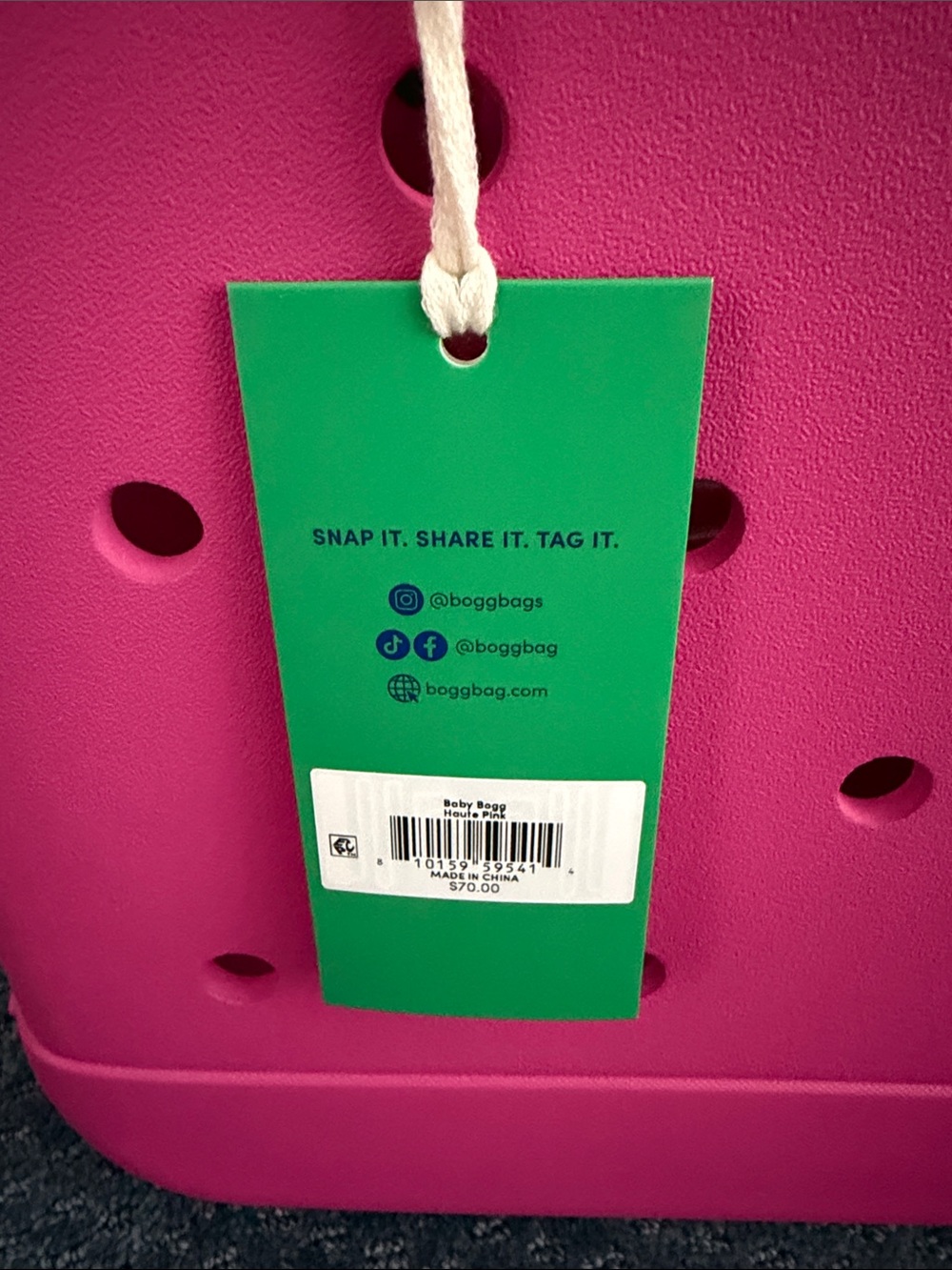 BOGG BAG Classic Tote - Bright Pink - Picture 3 of 6